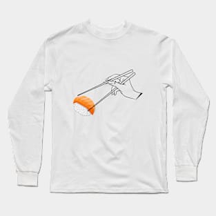 Sushi rolls with chopsticks Long Sleeve T-Shirt